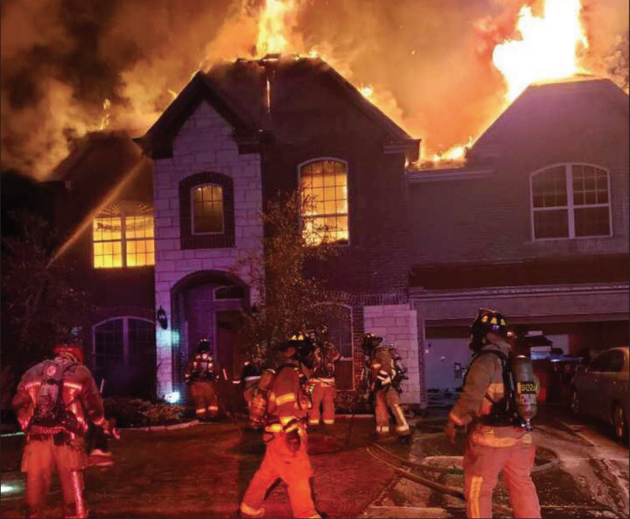 Fire destroys home